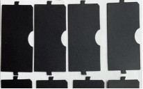Tereftalato de polietileno fino negro Mylar en teclado de ordenador