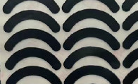 Curva negro PTFE ratón patines Patas de ratón Dimensión 43 * 8 * 0,8 mm