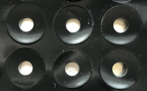 Cojín de goma de silicona del ordenador alrededor de pies del círculo 0.05m m NR grueso EPDM