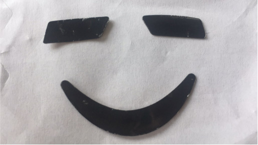El doble plástico de la hoja del PTFE negro inofensivo echó a un lado los cojines adhesivos de la diapositiva del ratón