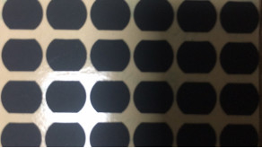 Tela revestida del silicón de la película de poliéster de Matte Black Irregular Shape Mylar 0.3m m