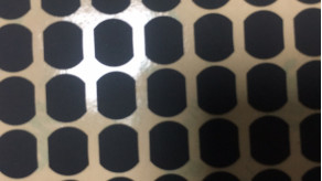 Tela revestida del silicón de la película de poliéster de Matte Black Irregular Shape Mylar 0.3m m