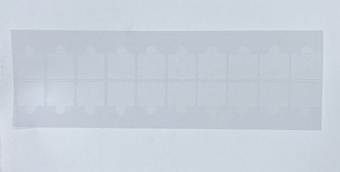 Custom Die-Cut Clear PET Protective Film with Tabs, 20-Up Peel-Off Transparent Protective Stickers for Electronic Components
