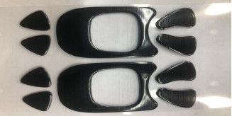 Patines de ratón de juego PTFE Oval Negro, 9448HK adhesivo resistente a altas temperaturas