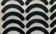 Curva negro PTFE ratón patines Patas de ratón Dimensión 43 * 8 * 0,8 mm