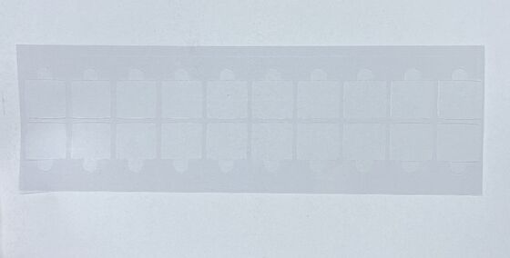 Película protectora de PET transparente troquelada personalizada con pestañas, 20 pegatinas protectoras transparentes despegables para componentes electrónicos