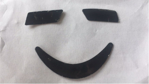 El doble plástico de la hoja del PTFE negro inofensivo echó a un lado los cojines adhesivos de la diapositiva del ratón