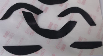 patines des alta temperatura oscuros del deslizamiento de 0.7m m Grey Mouse Feet PTFE UPE