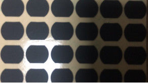 Tela revestida del silicón de la película de poliéster de Matte Black Irregular Shape Mylar 0.3m m