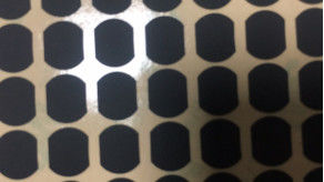 Tela revestida del silicón de la película de poliéster de Matte Black Irregular Shape Mylar 0.3m m